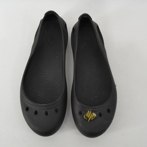 Crocs Womens Sz 8 Alice Work Flats Classic Comfort Black - Picture 7 of 14